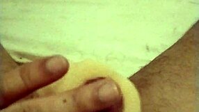 hey, this amateur tries huge toys in costume