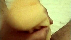 hey, this amateur tries huge toys in costume