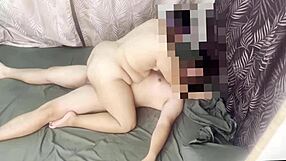 Incredible orgasm ride with mature Mexican nalgona caught on two cameras