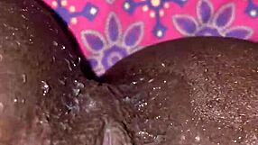 Ebony Slut Receives Creampie from Big Black Cock