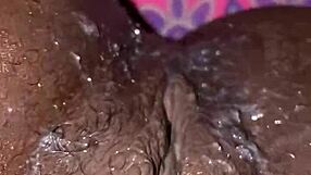 Ebony Slut Receives Creampie from Big Black Cock
