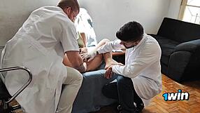 gay blowjob bareback wet encounter at gynecologist