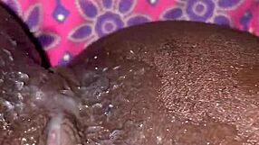 Ebony Slut Receives Creampie from Big Black Cock