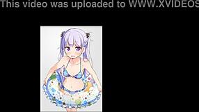 Aoba suzukaze in hentai blowjob and cumshot compilation