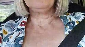 selfie with tits exposed in the car