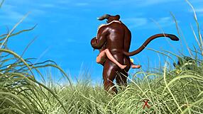 Minotaur Trans Sweet Girl Fucked Hard by Monster Outdoors