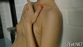 Teen rubs wet pussy for big orgasm