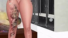 blonde naughty girl dances for her handsome half brother