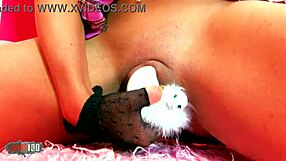 Blonde teen Melody Star strips down and plays with her dildo.