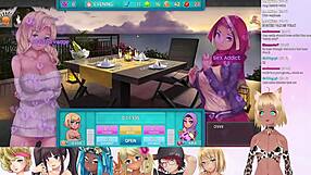 Vtuber lewdneko plays huniepop 2 double date part 4, featuring group interactions