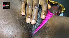 yo, check this hot african pussy dripping wet during a close-up interview.