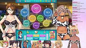 Vtuber lewdneko plays huniepop 2 double date part 4, featuring group interactions