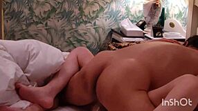 Sexy Asian Girlfriend in Lingerie Moans During Hot Blowjob