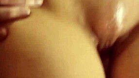 teen rubbing shaved pussy while jerking cock until cumshot
