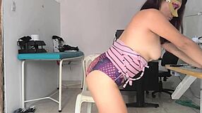 Latina flashes big pussy in interview, needing daddy to treat her like whore