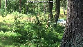 beautiful girl gets mouth fucked hard by the roadside