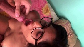 Enjoying blowjob from my little latina teen