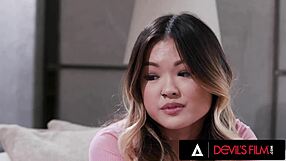 petite lesbian girls sneak a wild threesome with neighbor for his huge cock in car