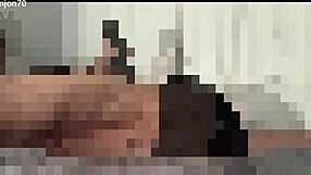 Skinny Bodybuilder Massages Pelvis in Solo Therapy Clip