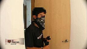 Brithany gets surprised and dominated by horny thief at home