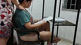 Helping my hermanastra with homework so I can enjoy her tight body.