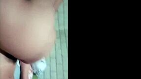 Indonesian Tante Craves While Husband Works