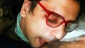 Girlfriend gives deep oral on balcony