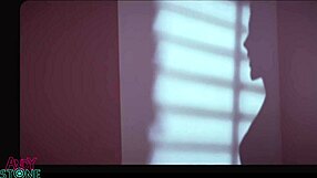 striptease by angie lynx with blue eyes teasing in heels for andyquarius production