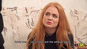 Debt4k收债员享受可爱俄罗斯少女嫩嘴和光滑小穴