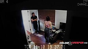 Rough encounter after blind date recorded by hidden camera at house