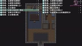 female knight commander exposes upper body to practice sword in wedding