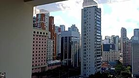 Ebony almost drowns me then sucks and fucks!