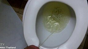 Ever seen Nikki Ladyboy dominate in a steamy toilet scene?