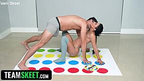 Cute Petite Stepsis Gets Pussy Split in Risky Game