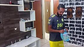 hot blonde crossdresser got fucked by horny delivery guy craving big ass