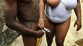 How did this dirty chick get banged doing laundry outside?