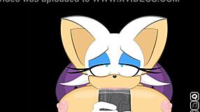 Rouge interrupts shadow's game to subtly suck the big cock in this extra secret scene.