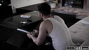 Evil lesbian stepmom uses hot stepson for taboo dating