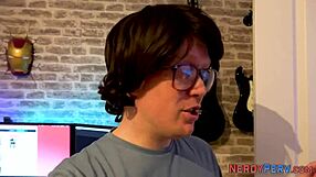 Newbie Slut Gives Head to Nerd in Reality Facial.