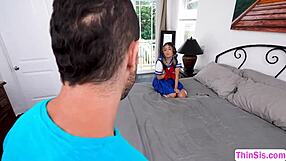 Stepbro Fucks Teen 18+ Stepsis Hard In Doggystyle While Filming Her Orgasm.