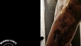 Redhead Shaves Wet Pussy in Shower Smoothly