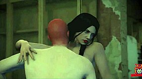 White Rabbit enjoys Halloween blowjob and facial in hentai adventure