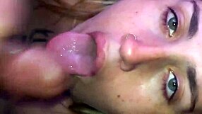 blonde girlfriend deepthroats in eyeshot view