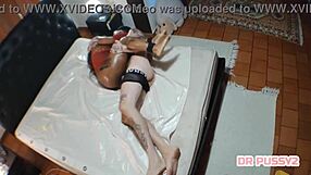 African Girl Handcuffed By Feet Fucked In Pussy Oiled Body Riding Tattooed White Girl Huge Cock