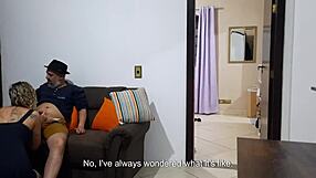 The cuckold's wife cheats with his brother on the couch!