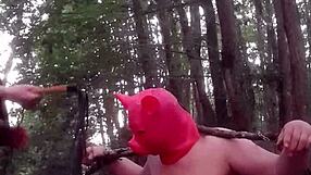 femdom face sitting with my slave at home and outdoors