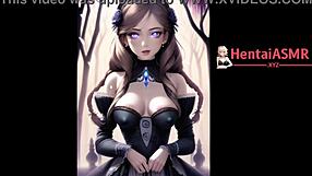 horny fantasy elf embarks on visual journey with big fat titties in hentai