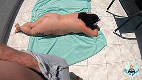 Holiday outdoor fuck till squirting orgasm 😍