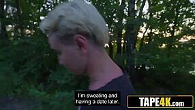 Damn! Russian Cougar Seduces Nerdy Guy While Jogging for Hot Action!