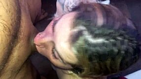 blonde girlfriend deepthroats in eyeshot view